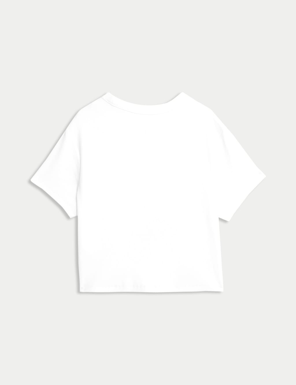 Cotton Rich Cat Slogan Cropped T-Shirt (2-16 Yrs) 5 of 5