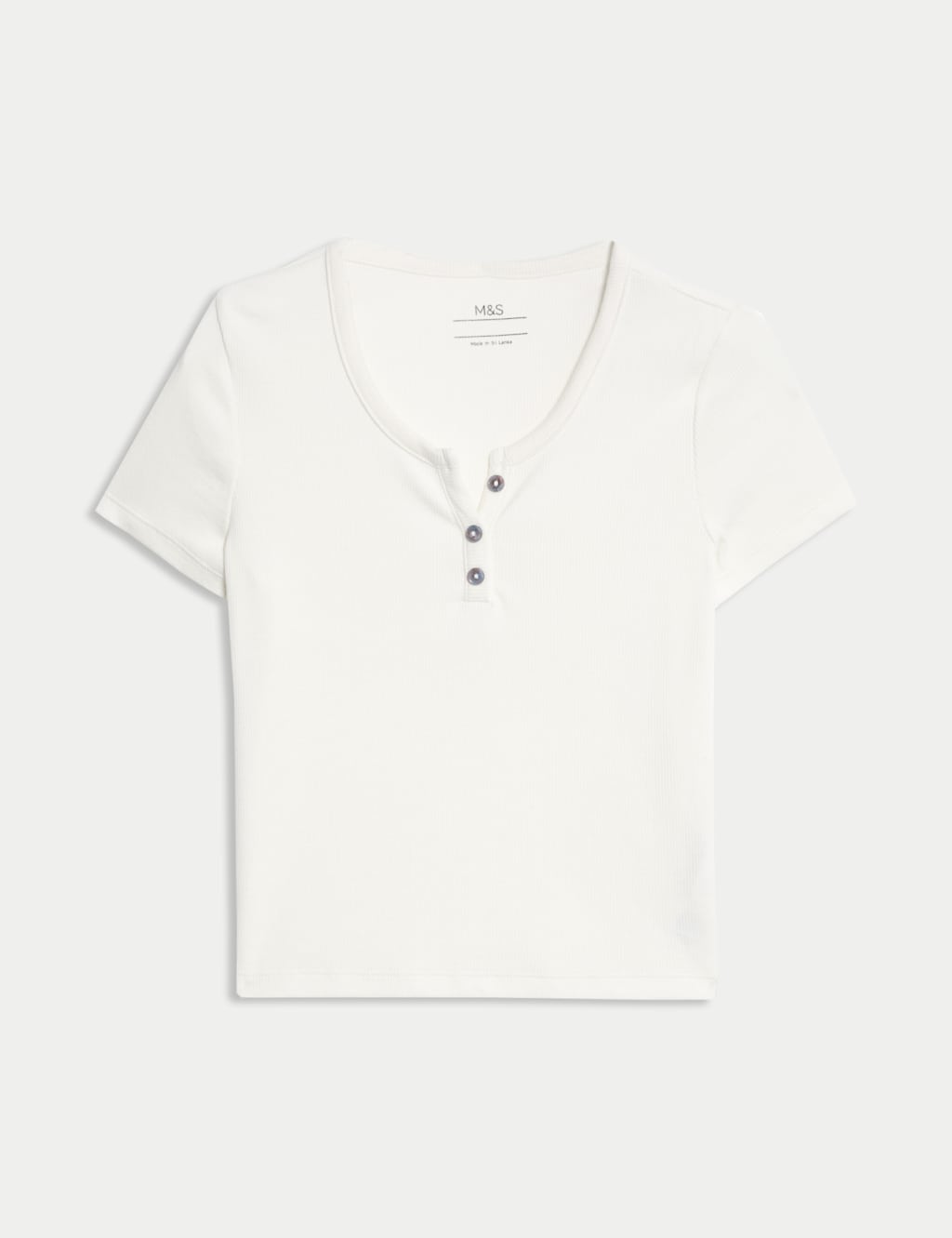 Cotton Rich Button T-Shirt (6-16 Yrs) 1 of 2