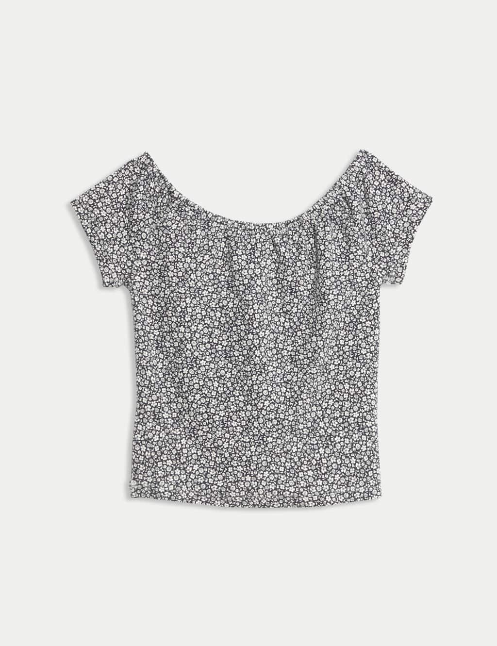 Cotton Rich Embroidered Cropped Top (6-16 Yrs) 6 of 6