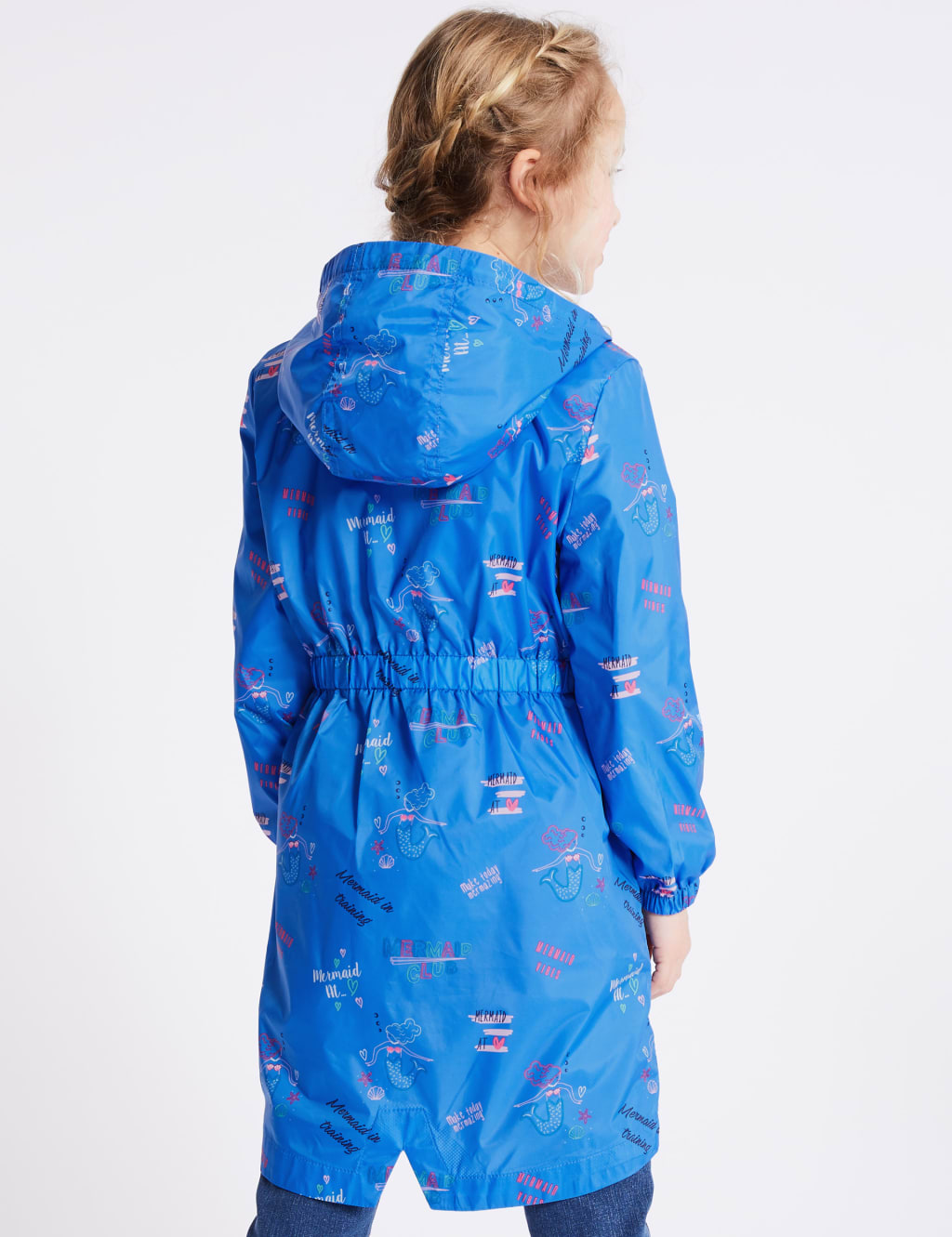 Mermaid Print Raincoat 3 16 Years M S