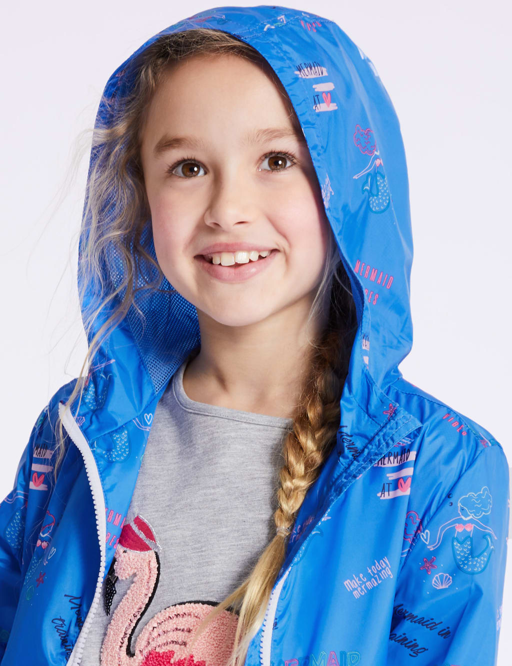 Mermaid Print Raincoat (3-16 Years) 4 of 6