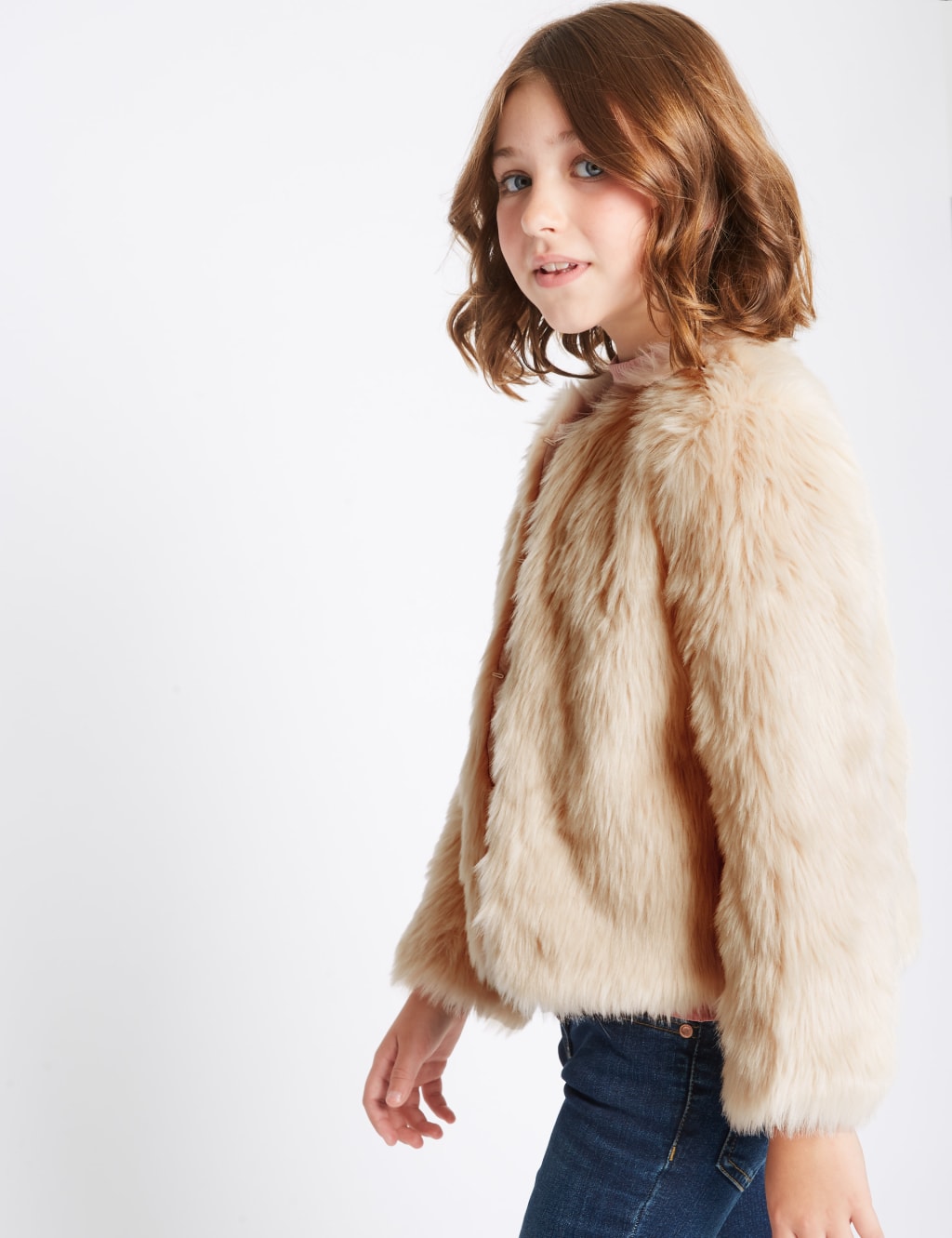 Faux Fur Coat (3-14 Years) 1 of 4