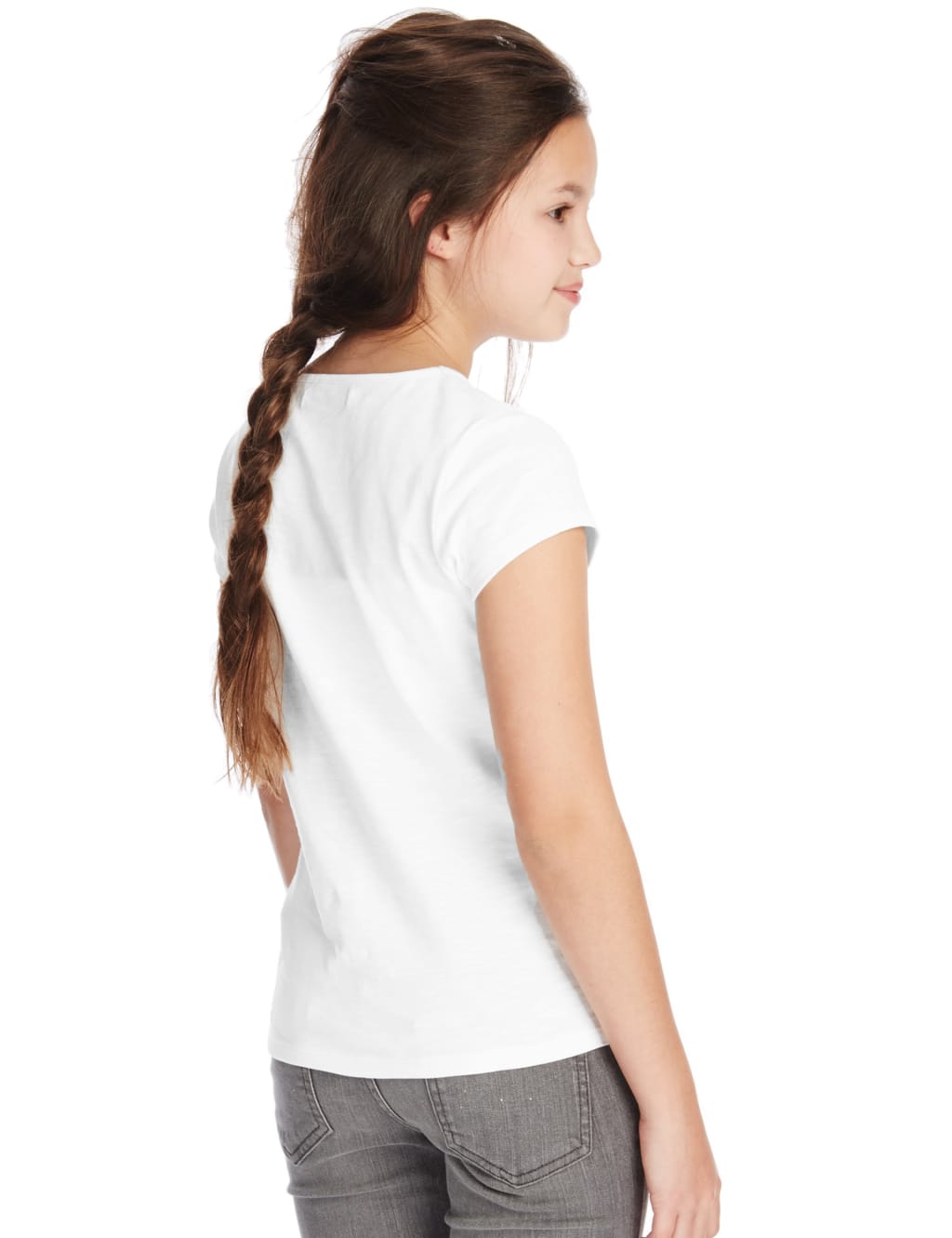 Pure Cotton Embellished Girl Print T-Shirt (5-14 Years) 3 of 3