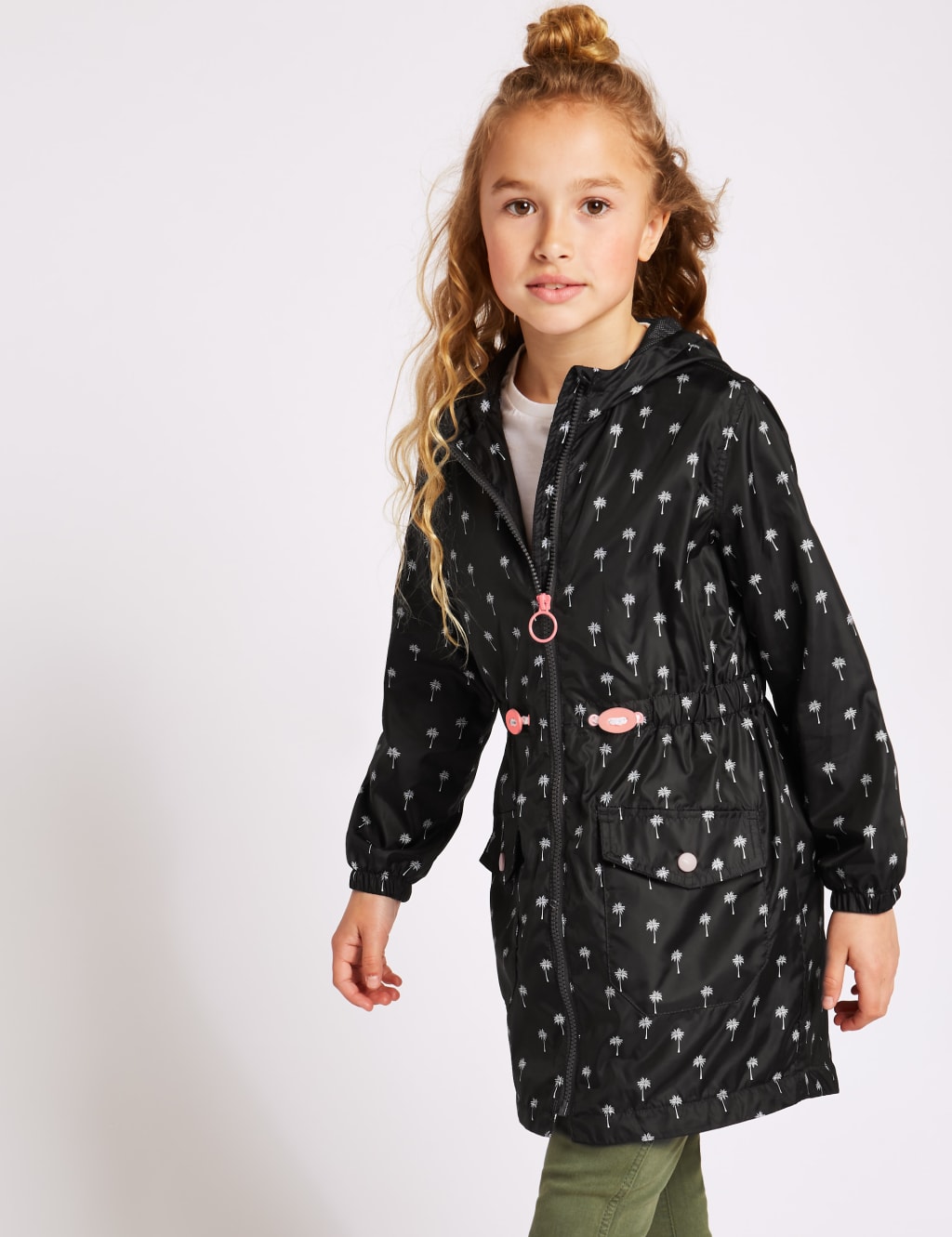 Palm Print Raincoat 3 16 Years M S