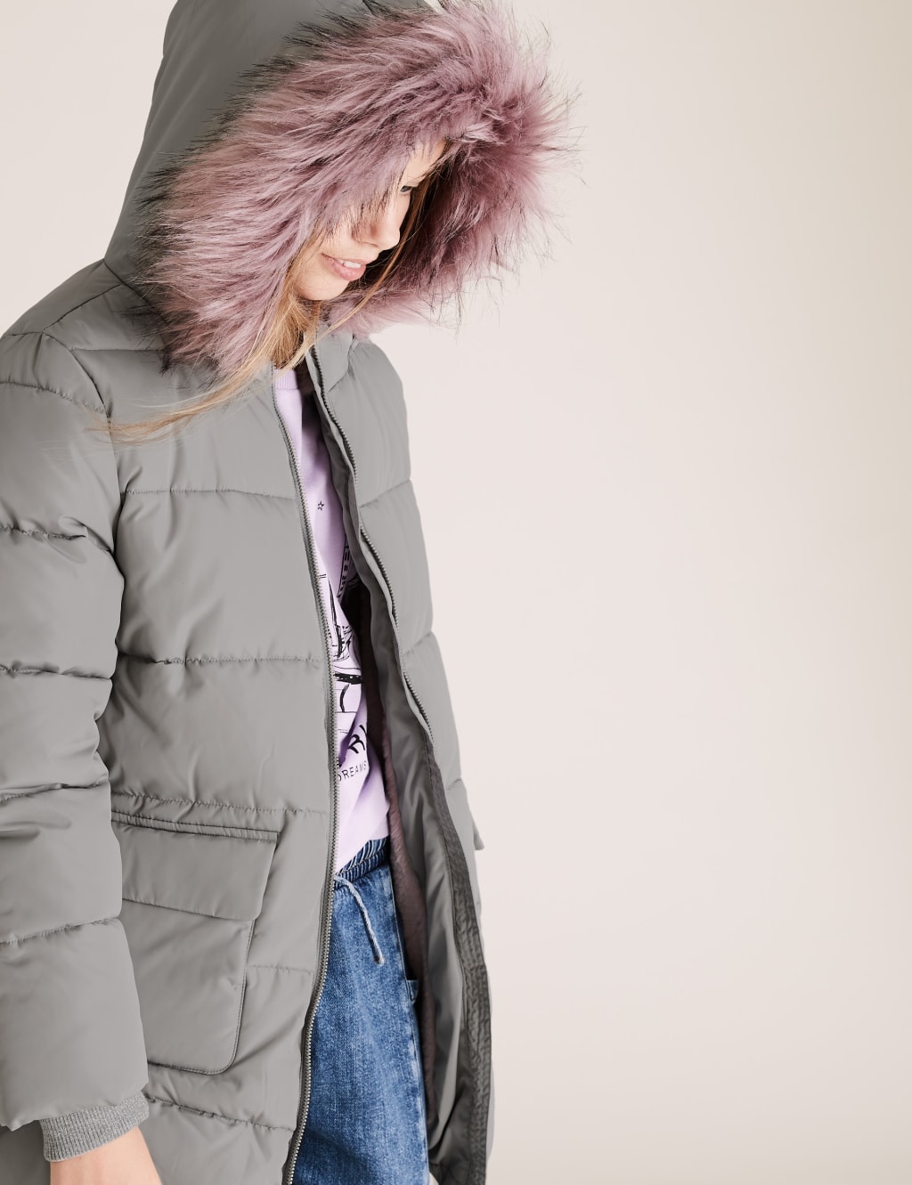 Stormwear™ Hooded Long Padded Coat (6-16 Yrs) 3 of 7