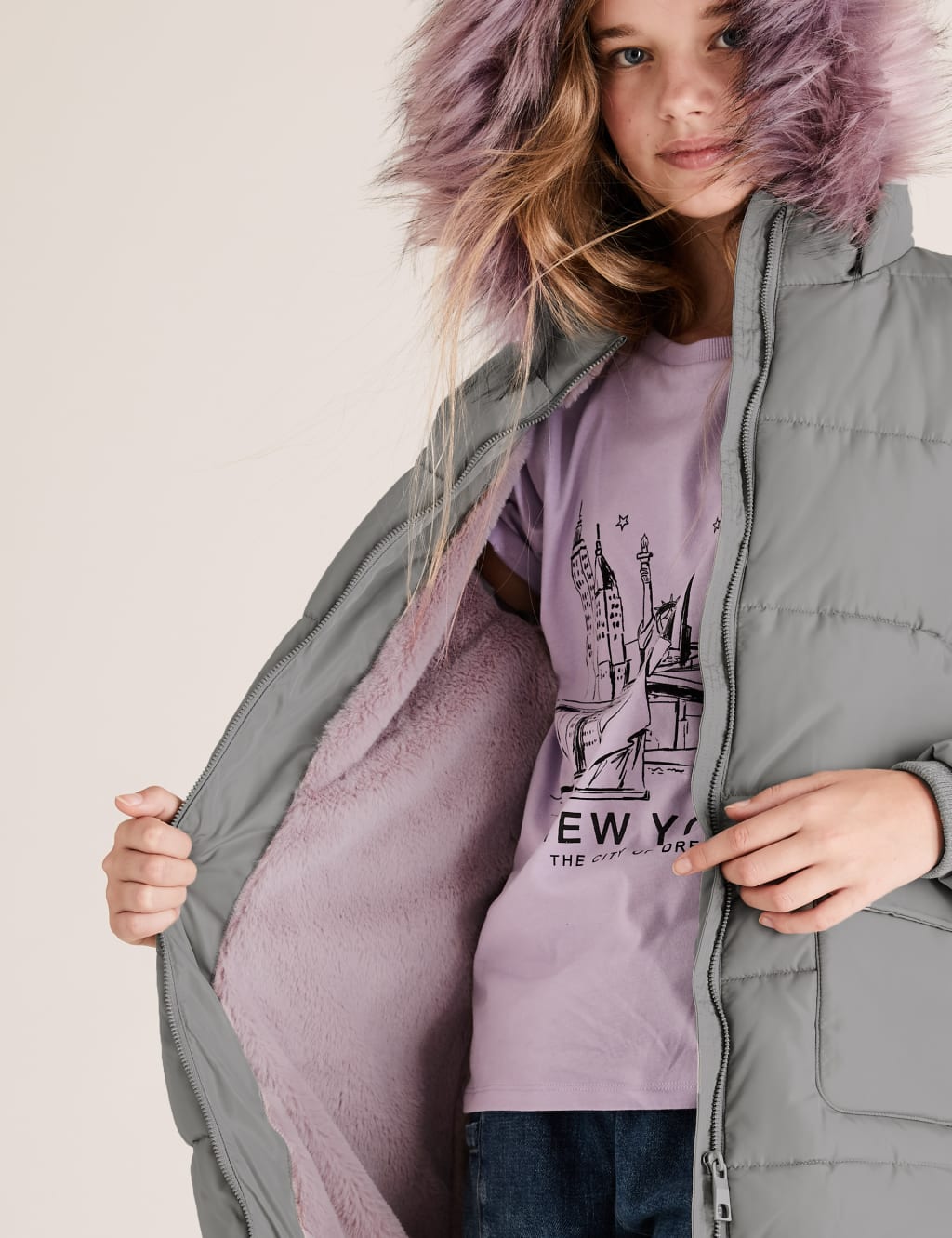 Stormwear™ Hooded Long Padded Coat (6-16 Yrs) 4 of 7