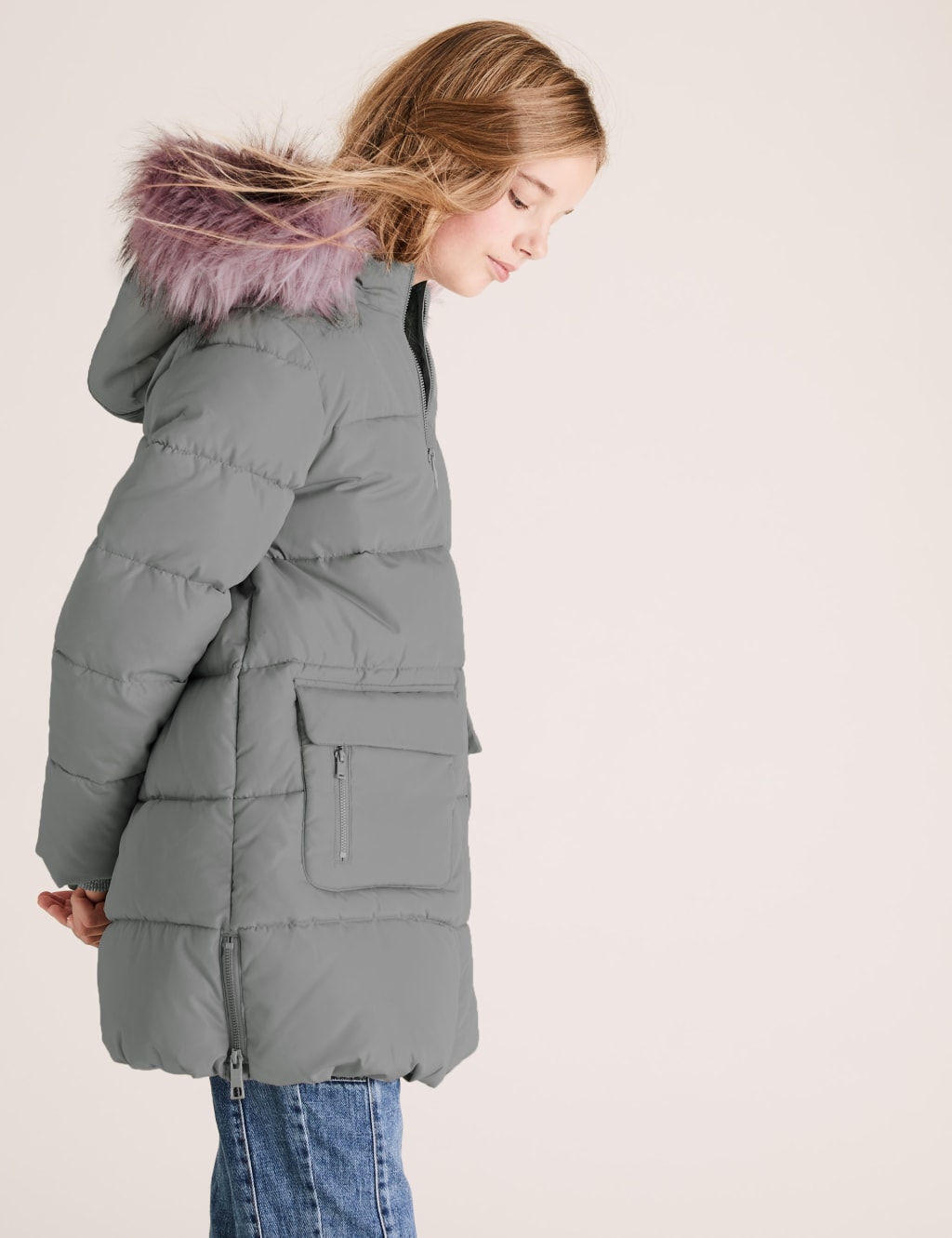Stormwear™ Hooded Long Padded Coat (6-16 Yrs) 5 of 7