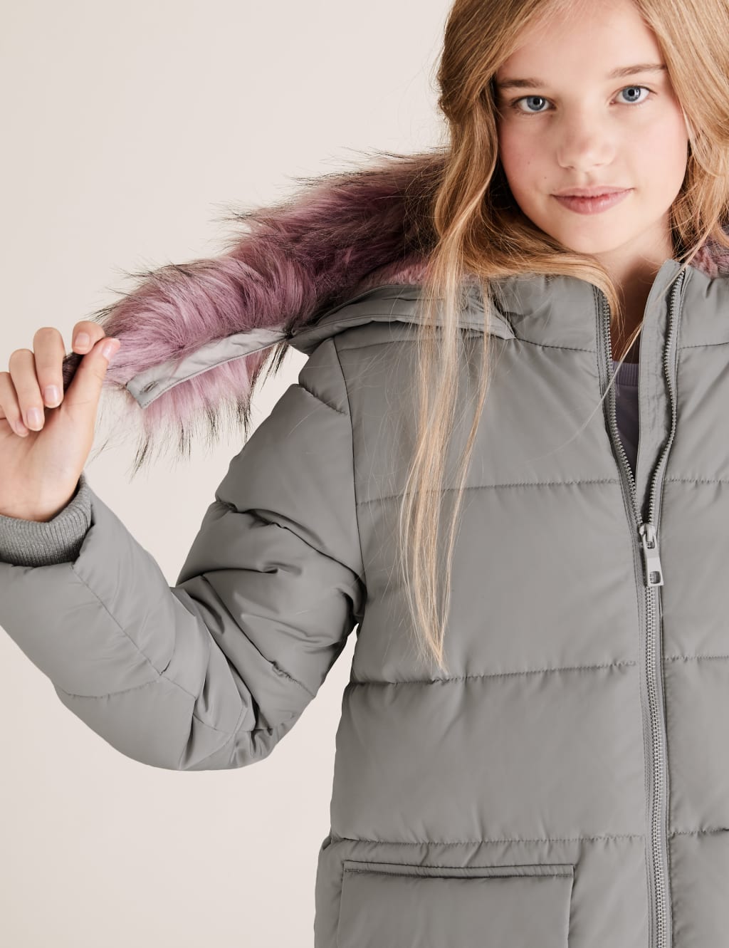 Stormwear™ Hooded Long Padded Coat (6-16 Yrs) 6 of 7