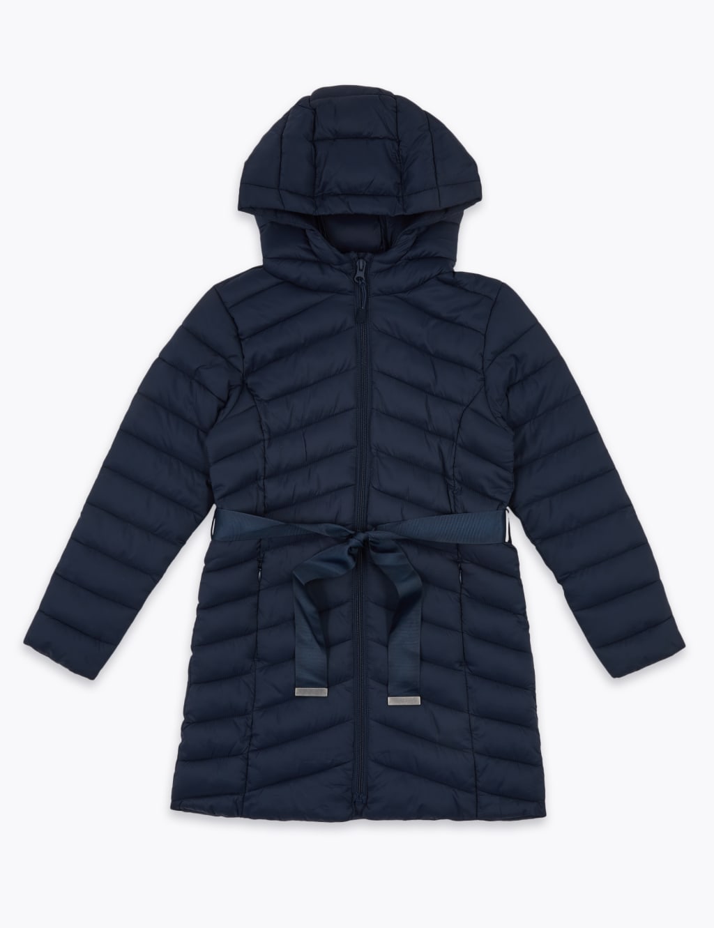 Longline lightweight padded coat best sale