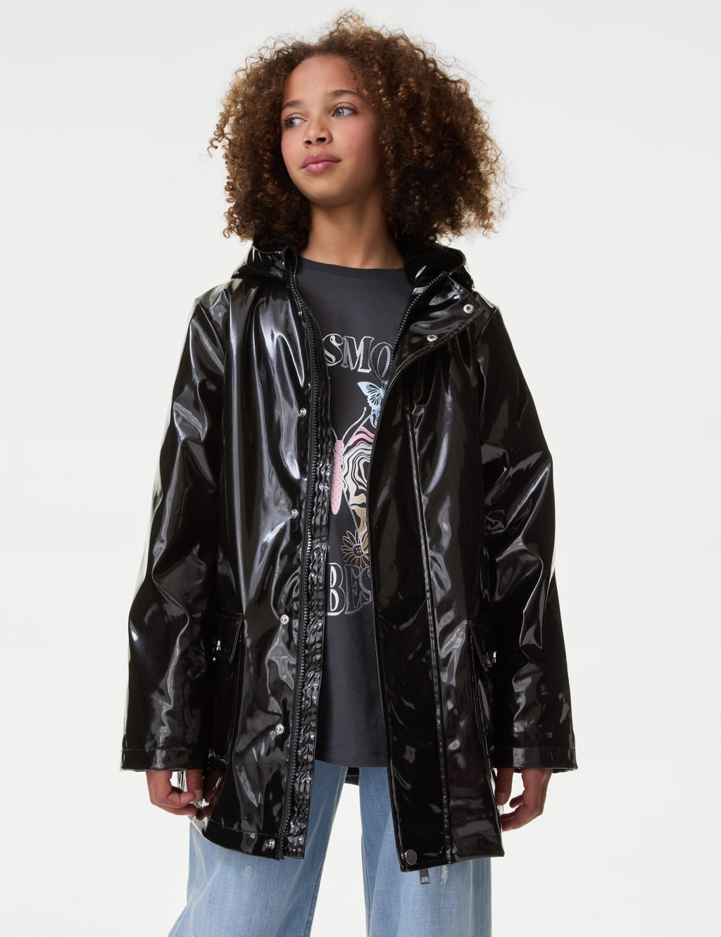 Faux fur lined raincoat clearance