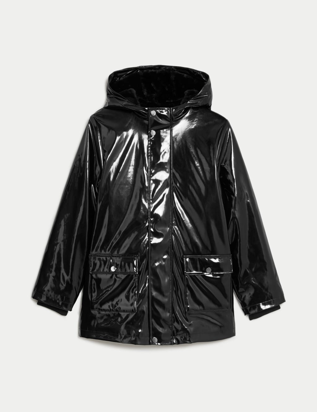 Raincoat with fur lining top