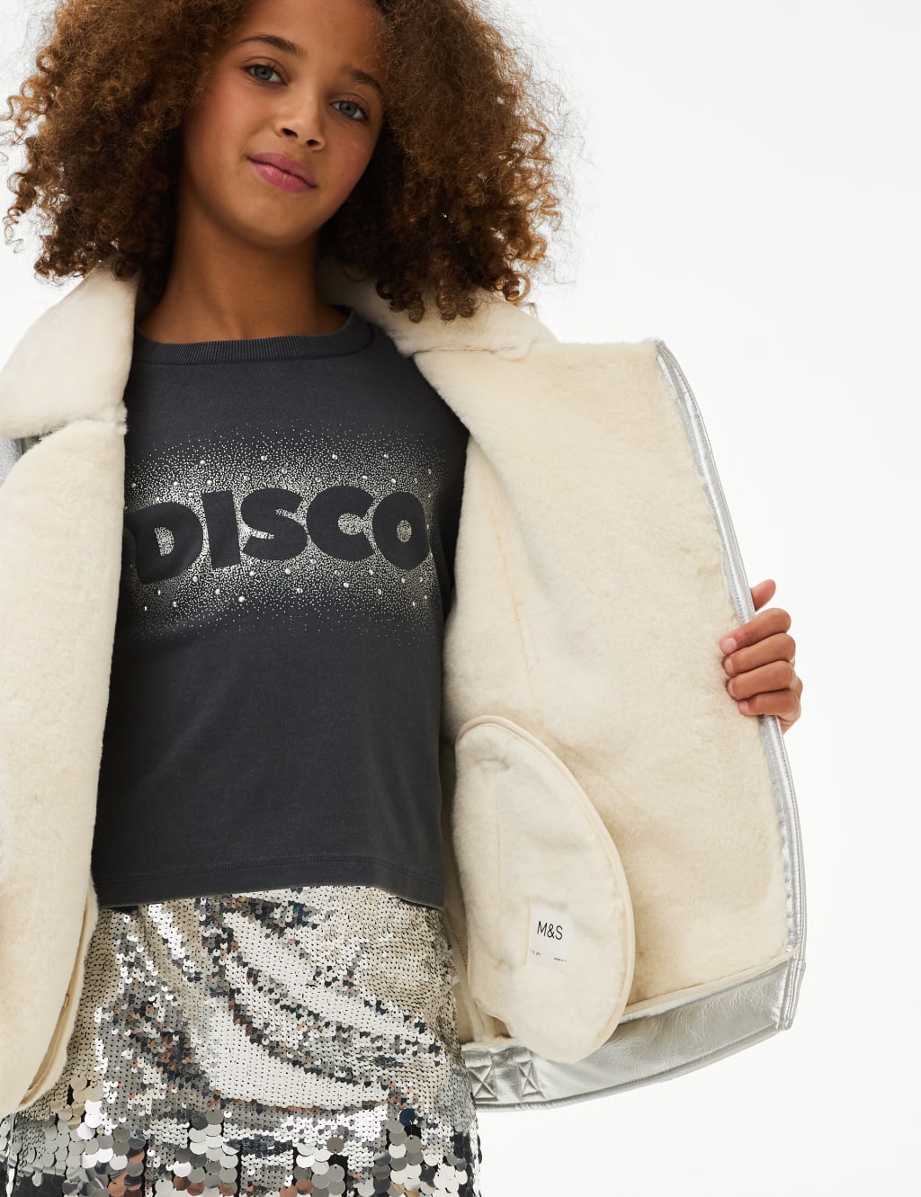 M & s girls coats best sale