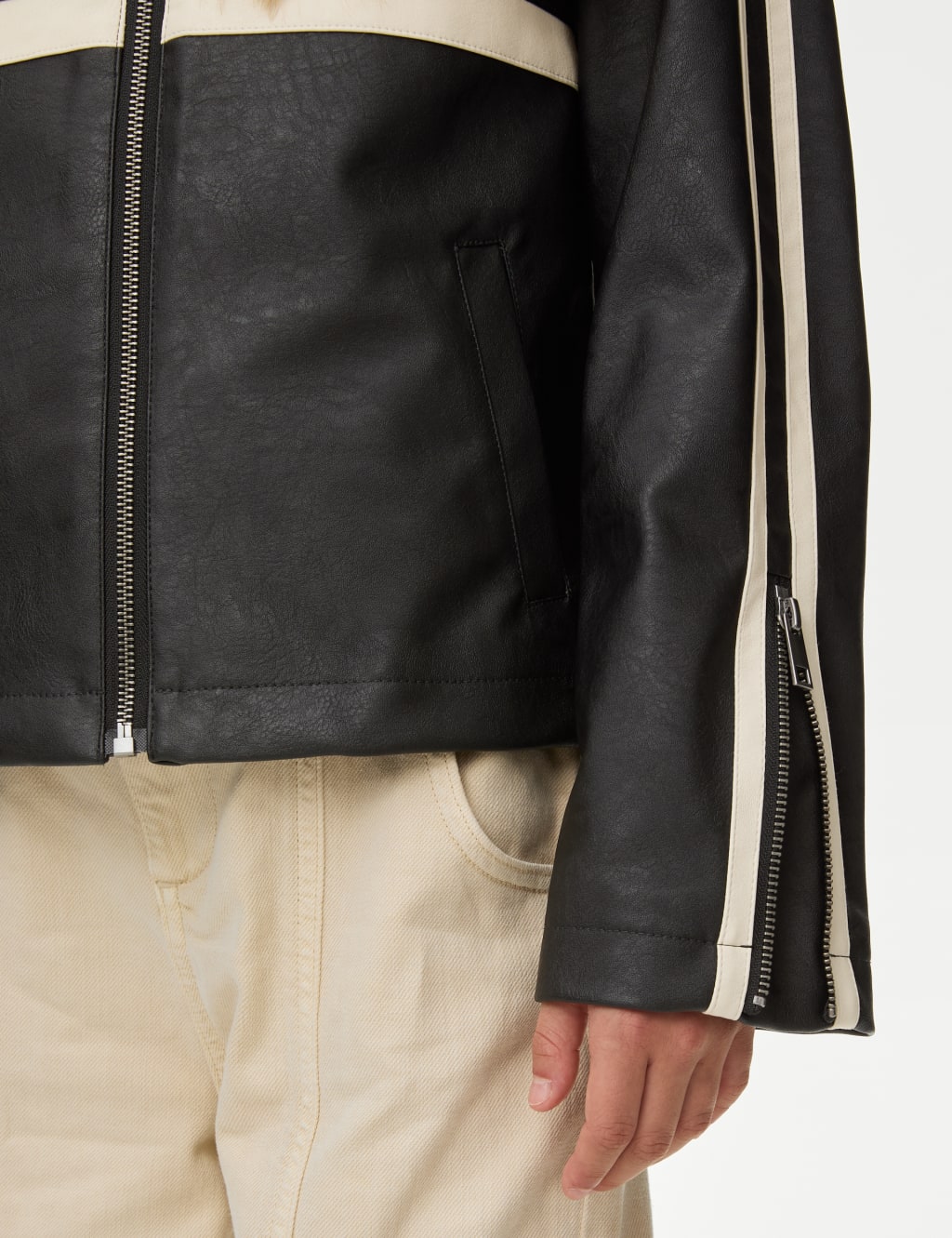 Cloth moto jacket top