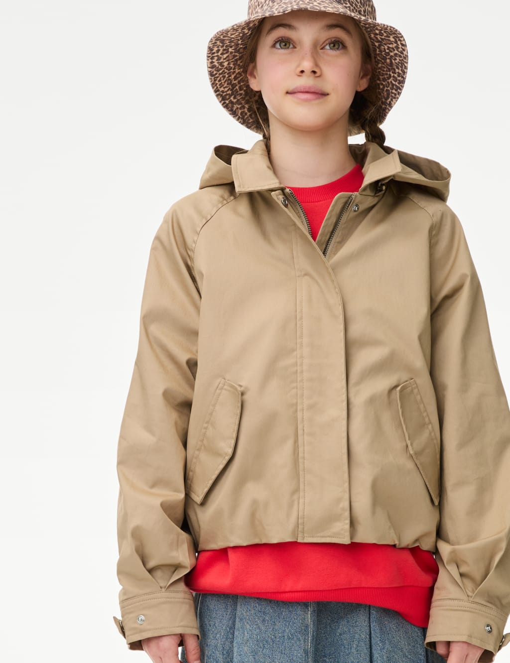 Cotton Rich Cropped Trench Utility Jacket (2-16 Yrs) 4 of 8