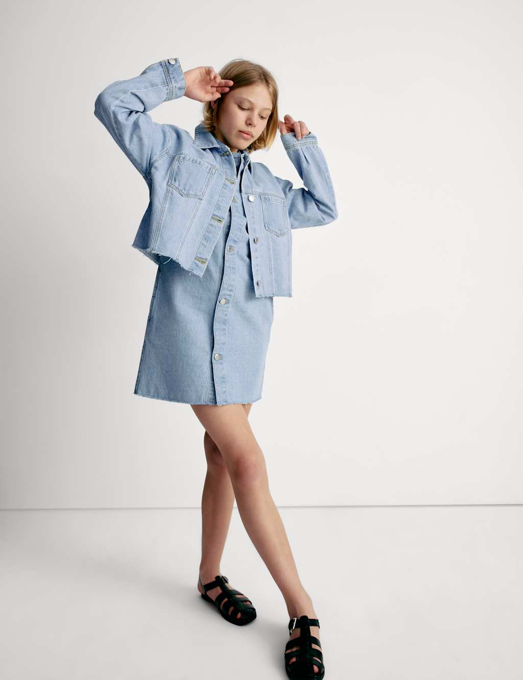 Cropped Denim Jacket (6-16 Years) 3 of 8