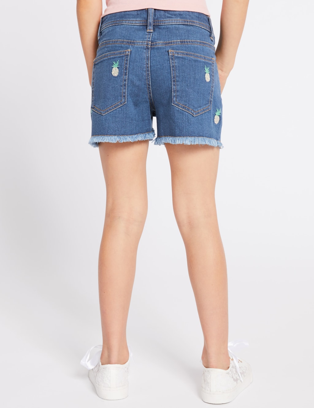 Pineapple embroidered Shorts with Stretch (3-16 Years) 4 of 4