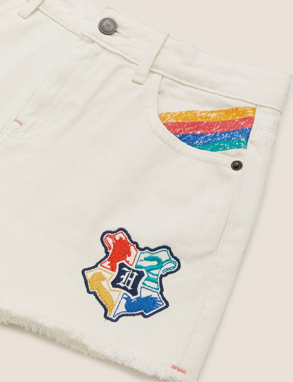 Harry Potter™ Denim Embroidered Shorts (6-16 Yrs) 7 of 7