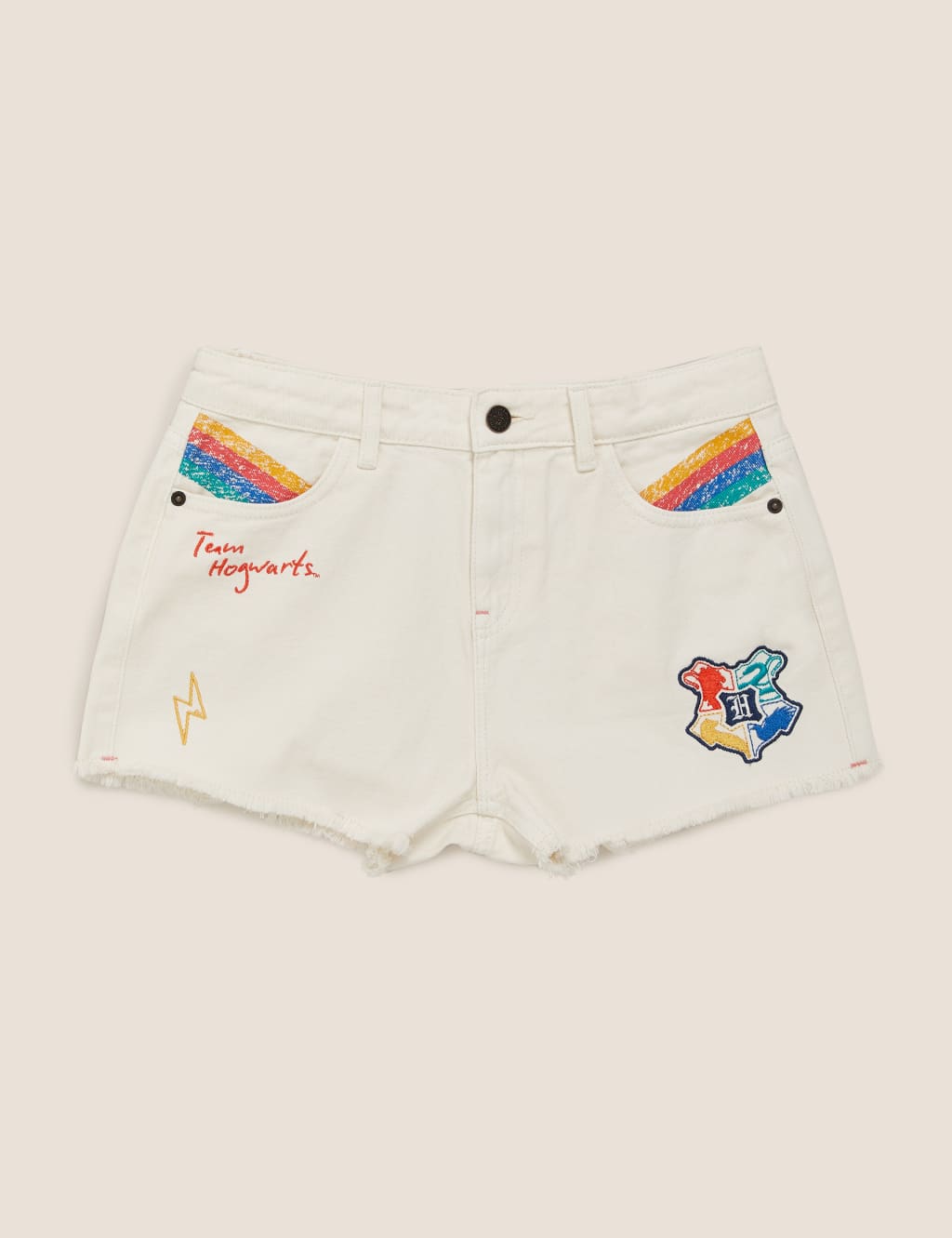 Harry Potter™ Denim Embroidered Shorts (6-16 Yrs) 2 of 7