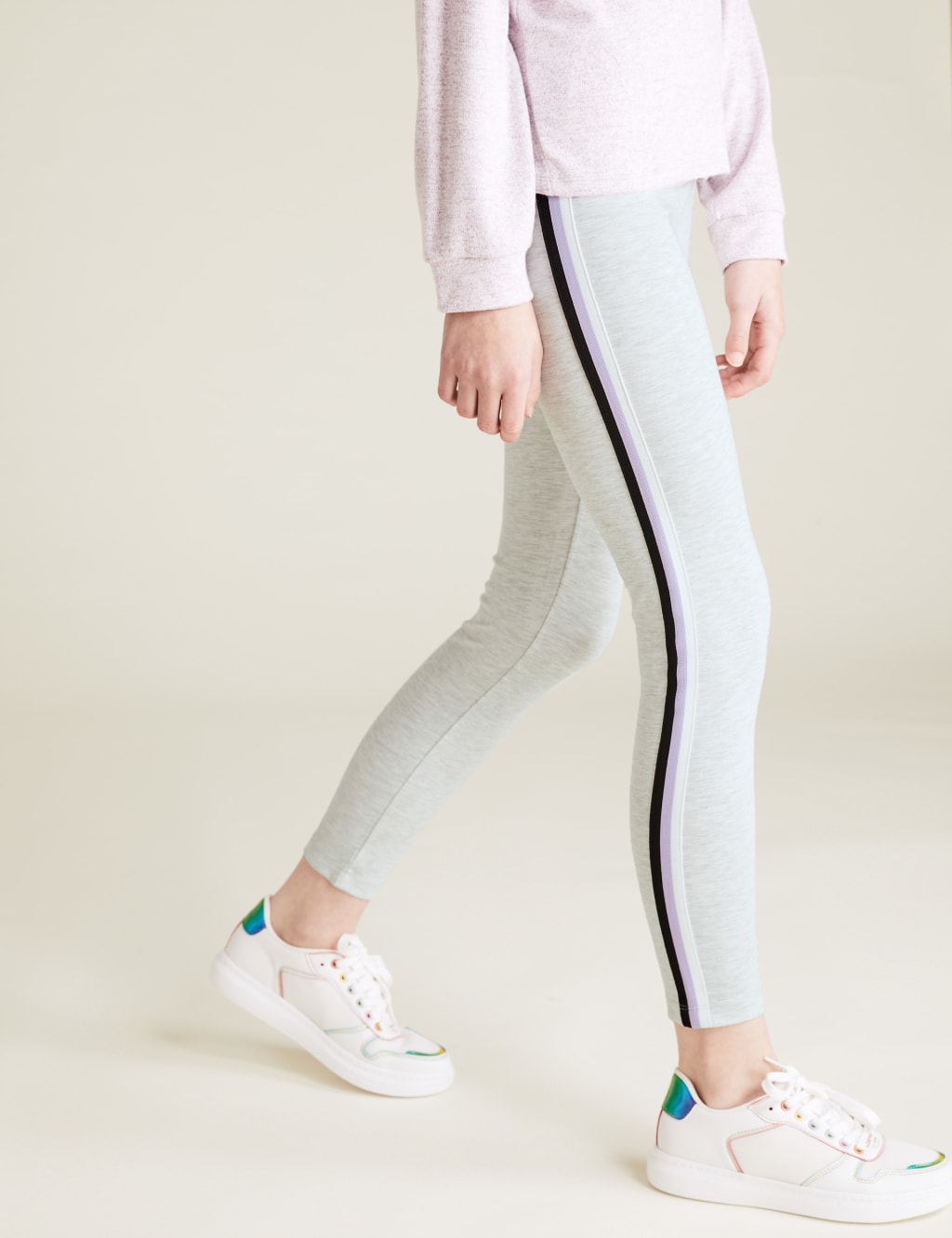 Ponte Side Stripe Leggings (6-14 Yrs) 4 of 5
