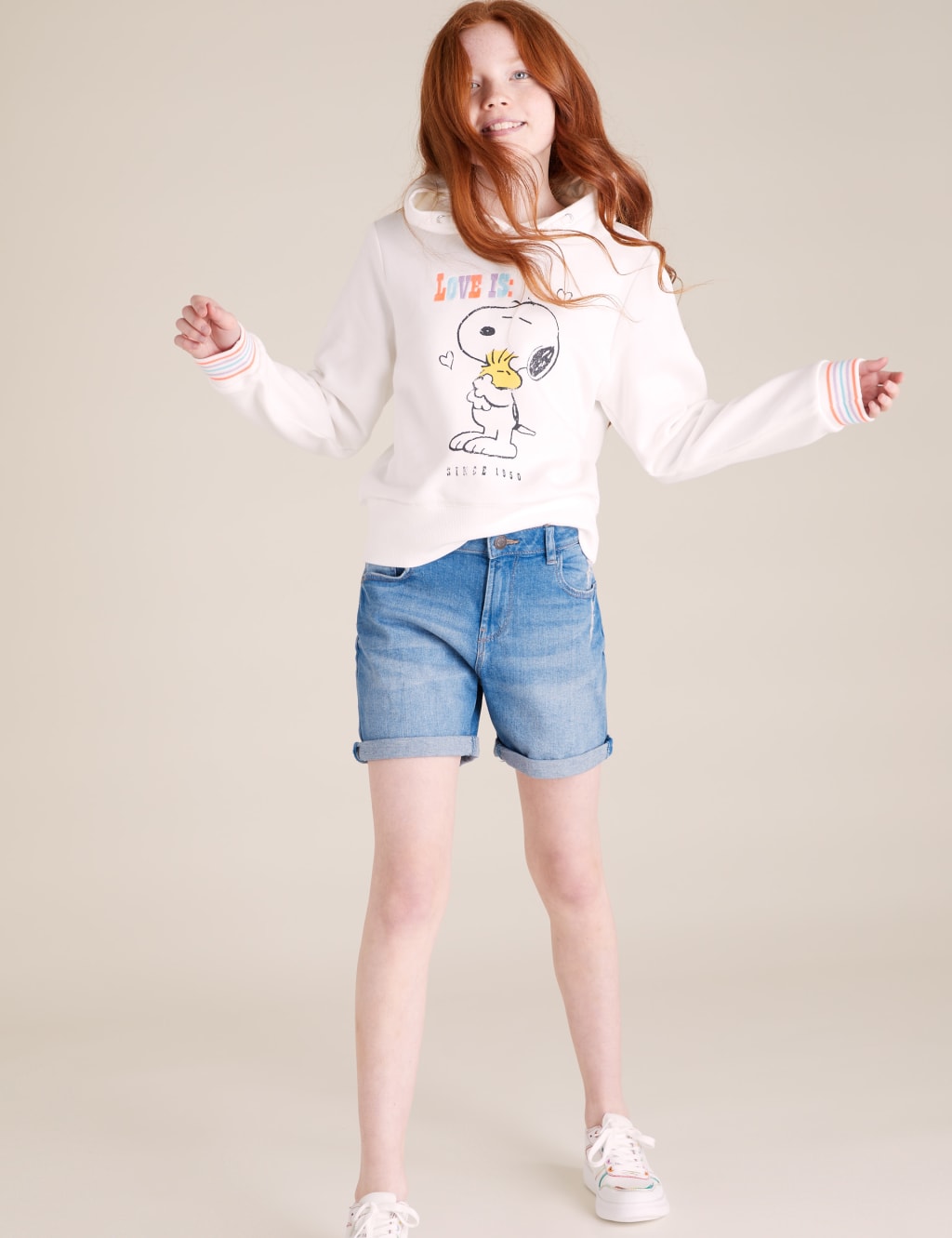 Denim Roll-Up Shorts (6-16 Yrs) 1 of 5