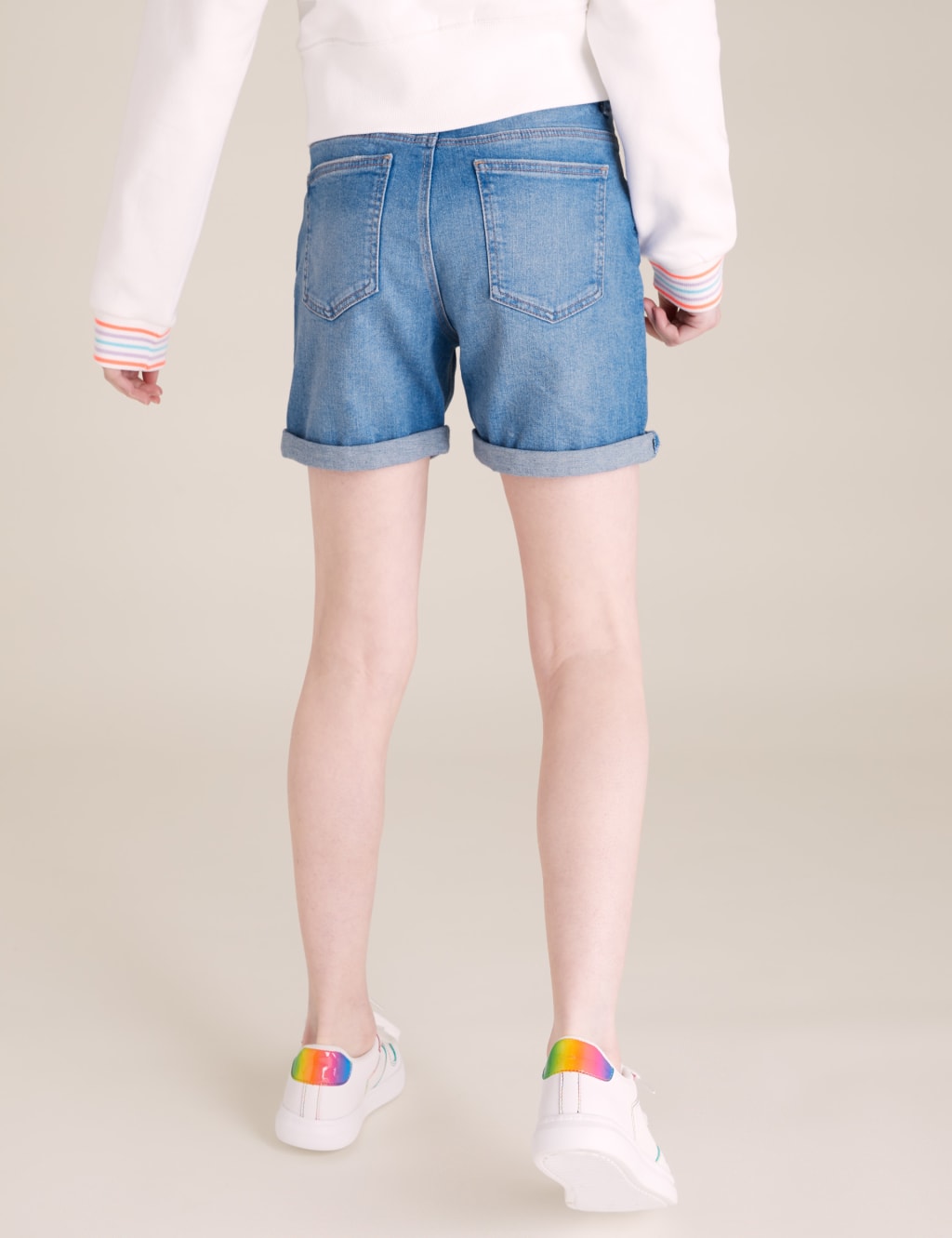 Denim Roll-Up Shorts (6-16 Yrs) 5 of 5