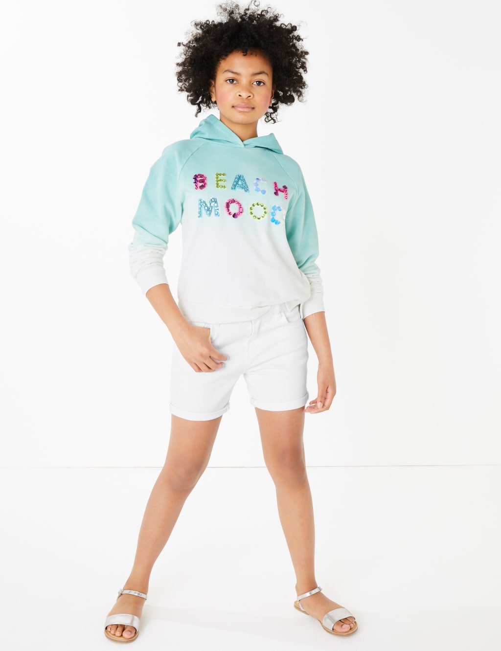 Denim Roll Up Hem Shorts (6 - 16 Yrs) 1 of 6