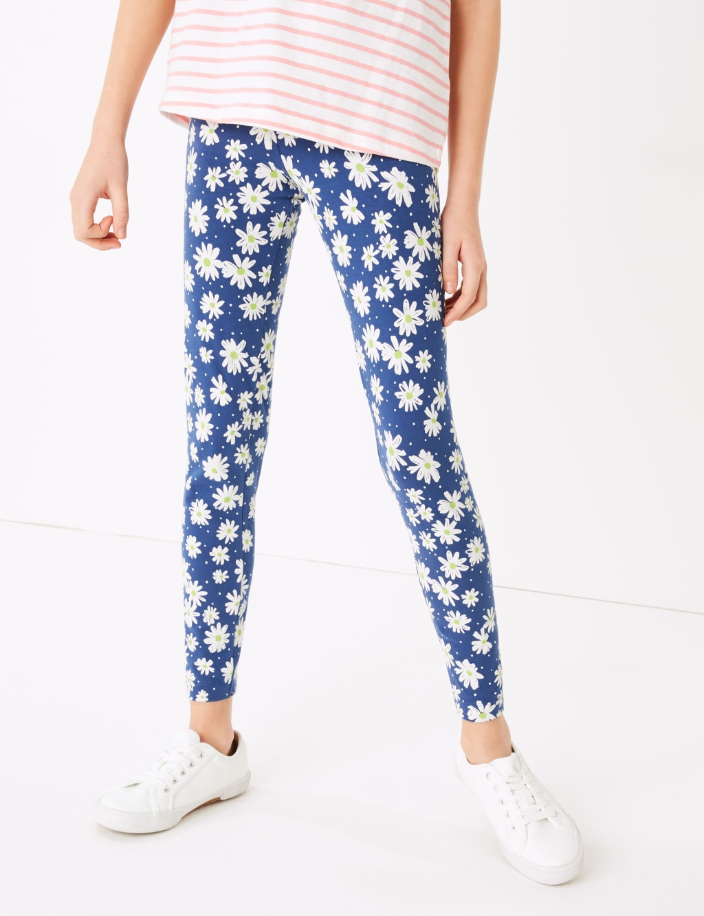 Cotton Rich Daisy Print Leggings (6-16 Yrs) 3 of 5