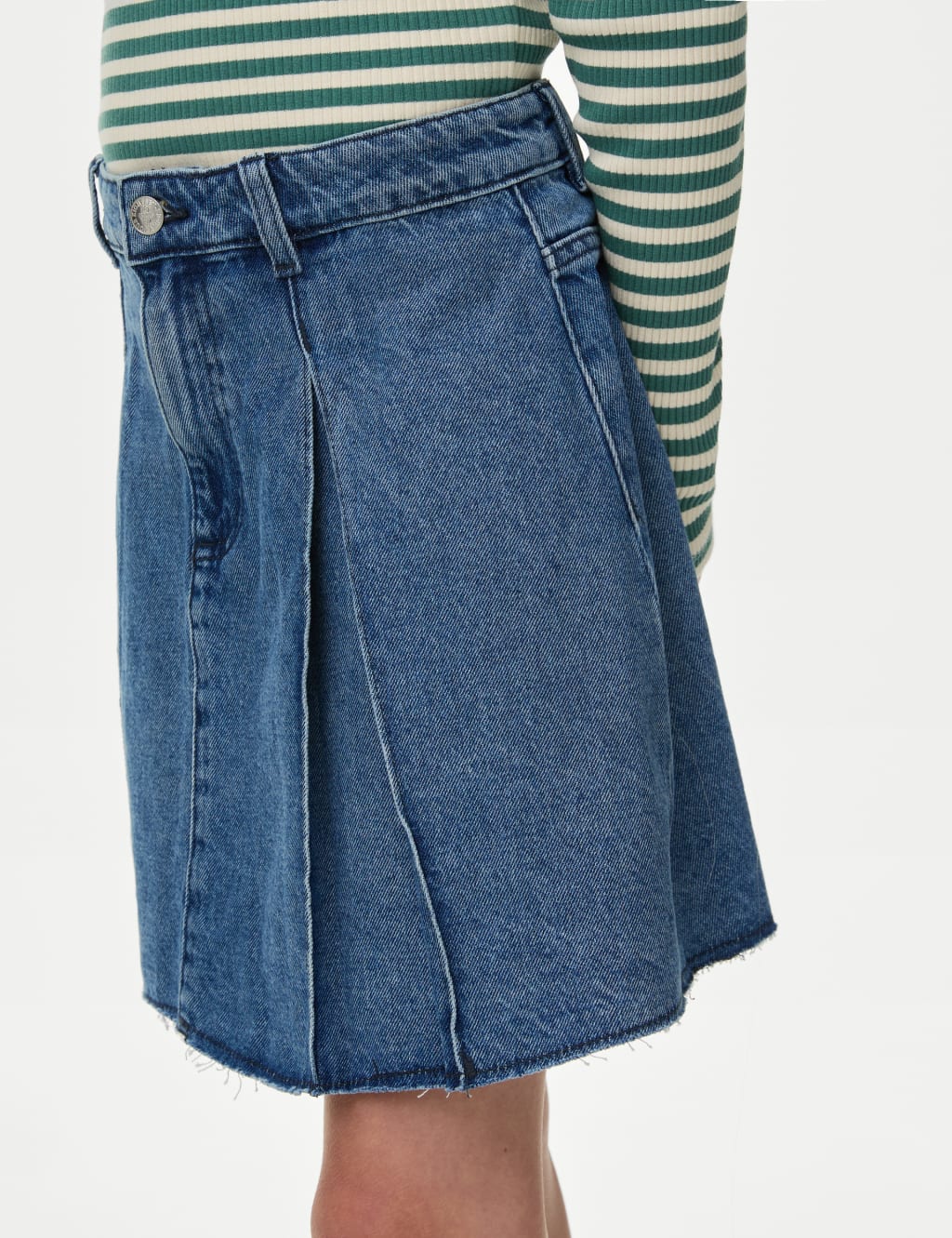 Denim Pleated Skirt 6 16 Yrs