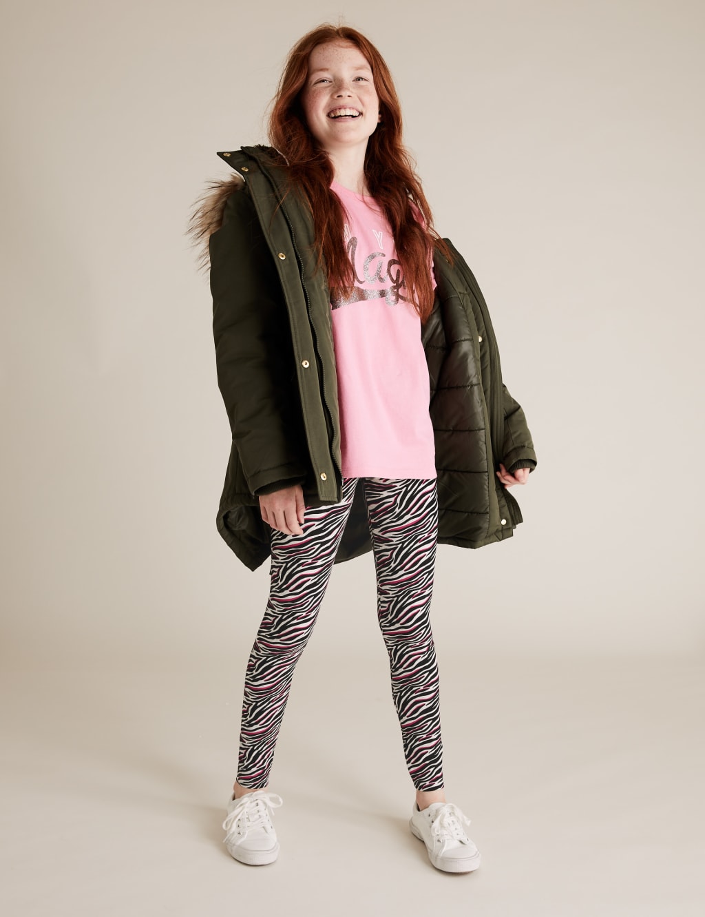 Cotton Zebra Print Leggings (6-16 Yrs) 3 of 5