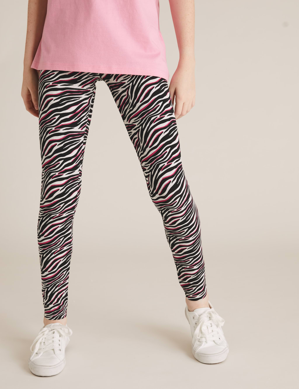 Womens zebra print leggings top