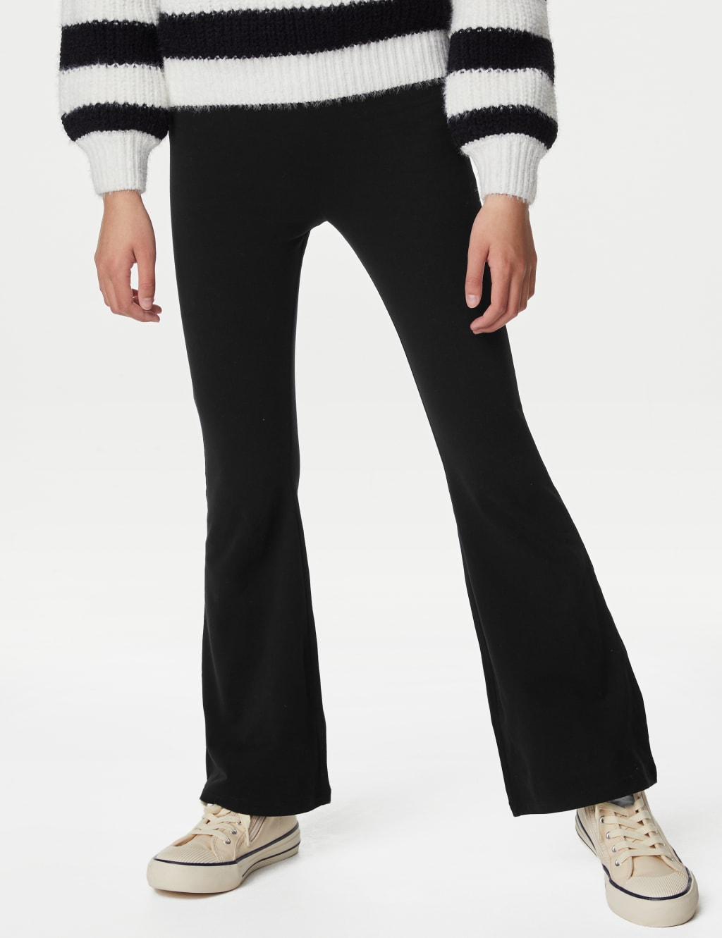 2pk Cotton Rich Flared Leggings (6-16 Yrs) 2 of 3