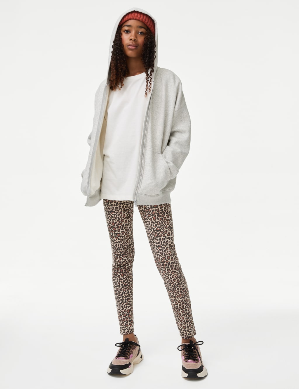 Cotton Rich Animal Print Leggings 6 16 Yrs M S Collection M S