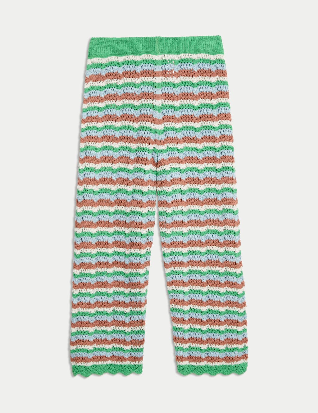 Cotton Blend Knitted Striped Trousers (6-16 Yrs) 2 of 5