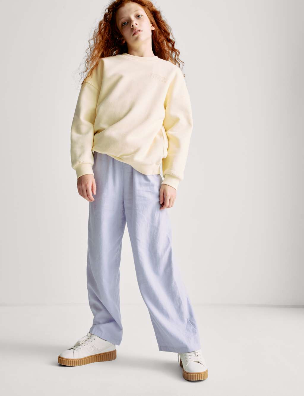 Wide Leg Linen Rich Trousers (6-16 Yrs) 5 of 6