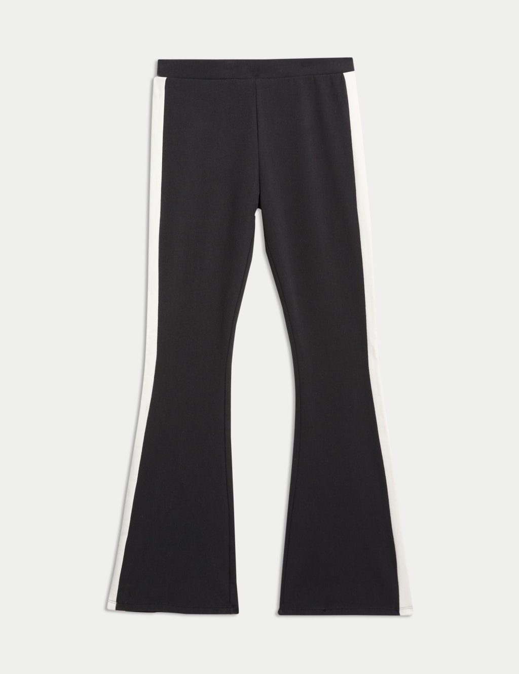 Cotton Rich Side Stripe Flared Leggings 6 16 Yrs M S Collection M S