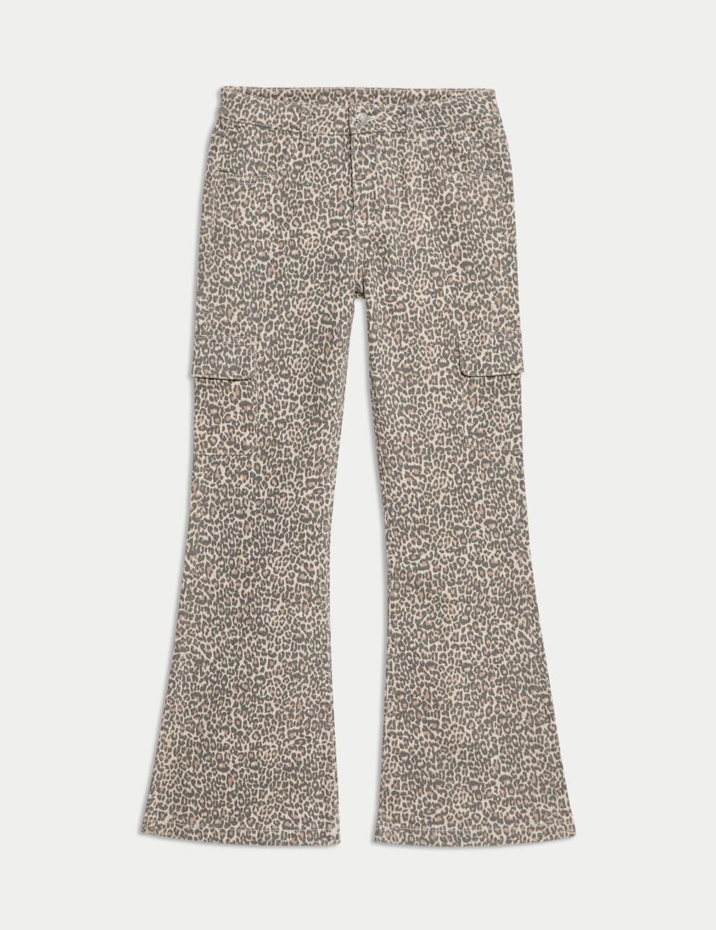 Regular Fit Denim Leopard Print Flared Jeans (2-16 Yrs) 2 of 2