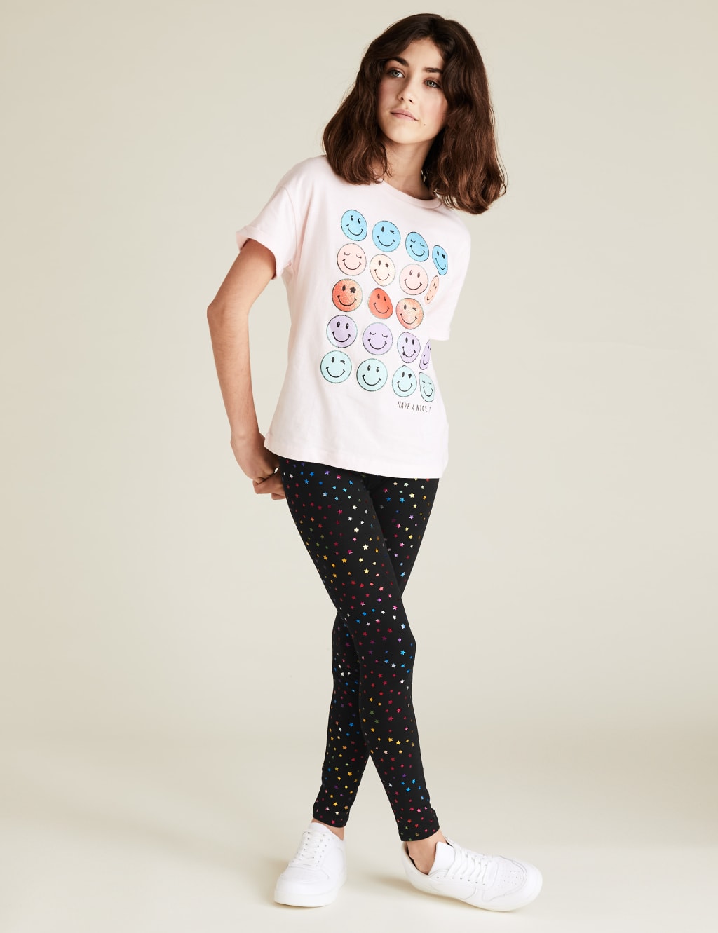Star foil leggings discount