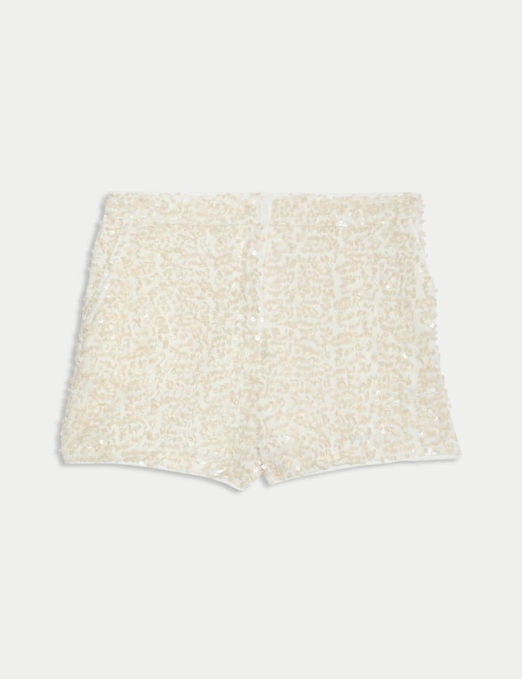 White sequin shorts on sale