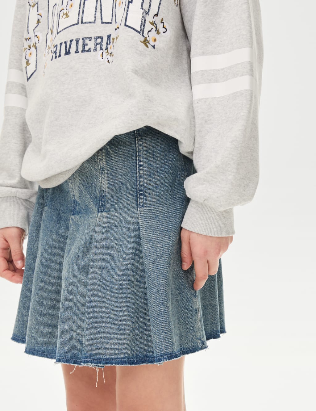 Denim Pleated Skirt (6-16 Yrs) 3 of 5