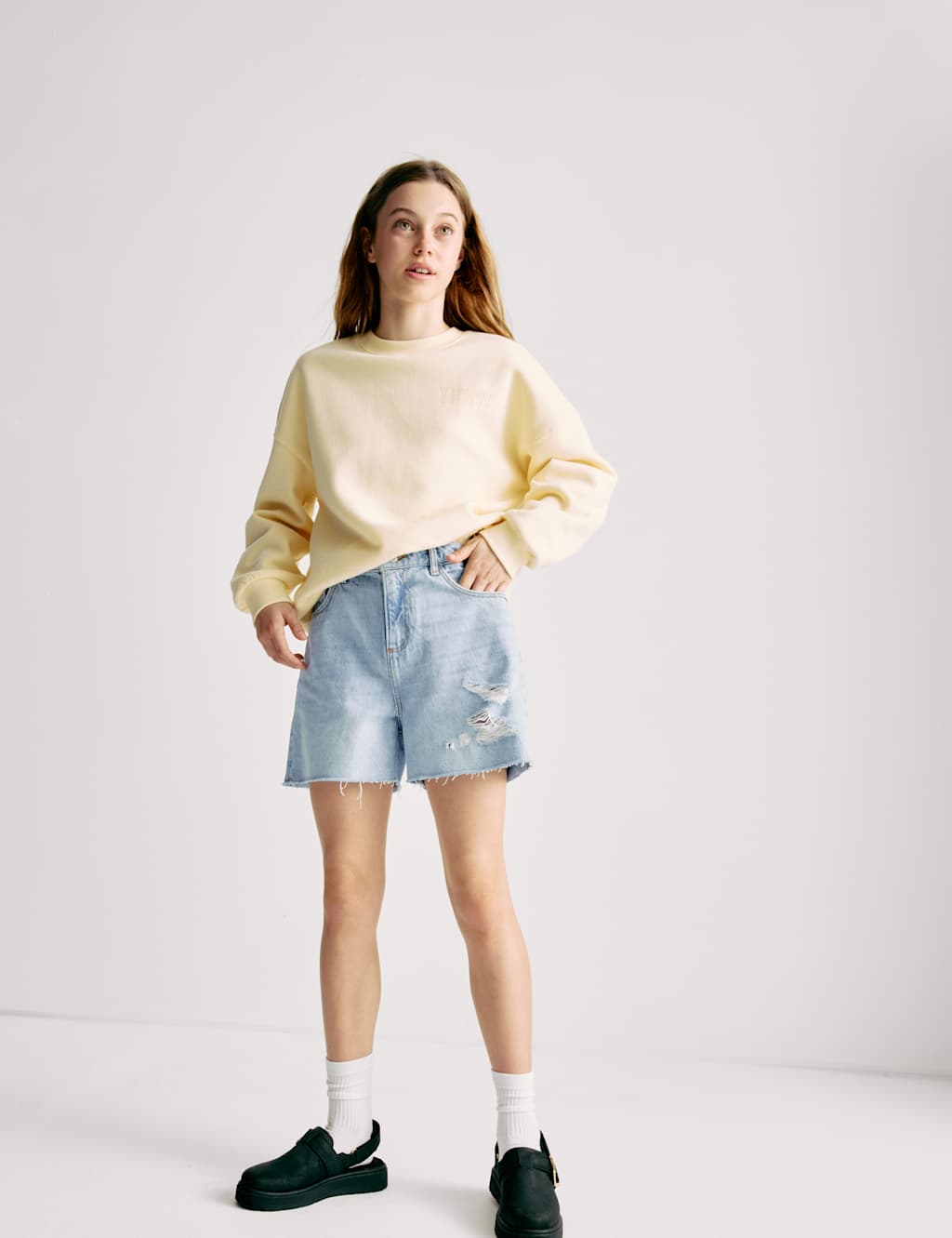 Pure Cotton Relaxed Denim Shorts (6-16 Yrs) 4 of 6