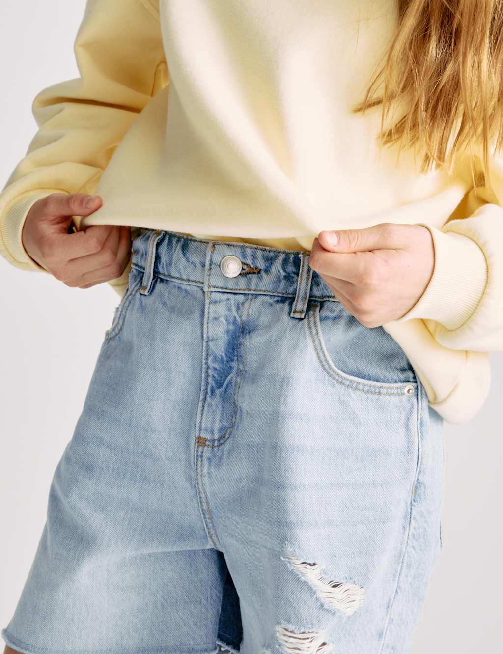 Pure Cotton Relaxed Denim Shorts (6-16 Yrs) 5 of 6