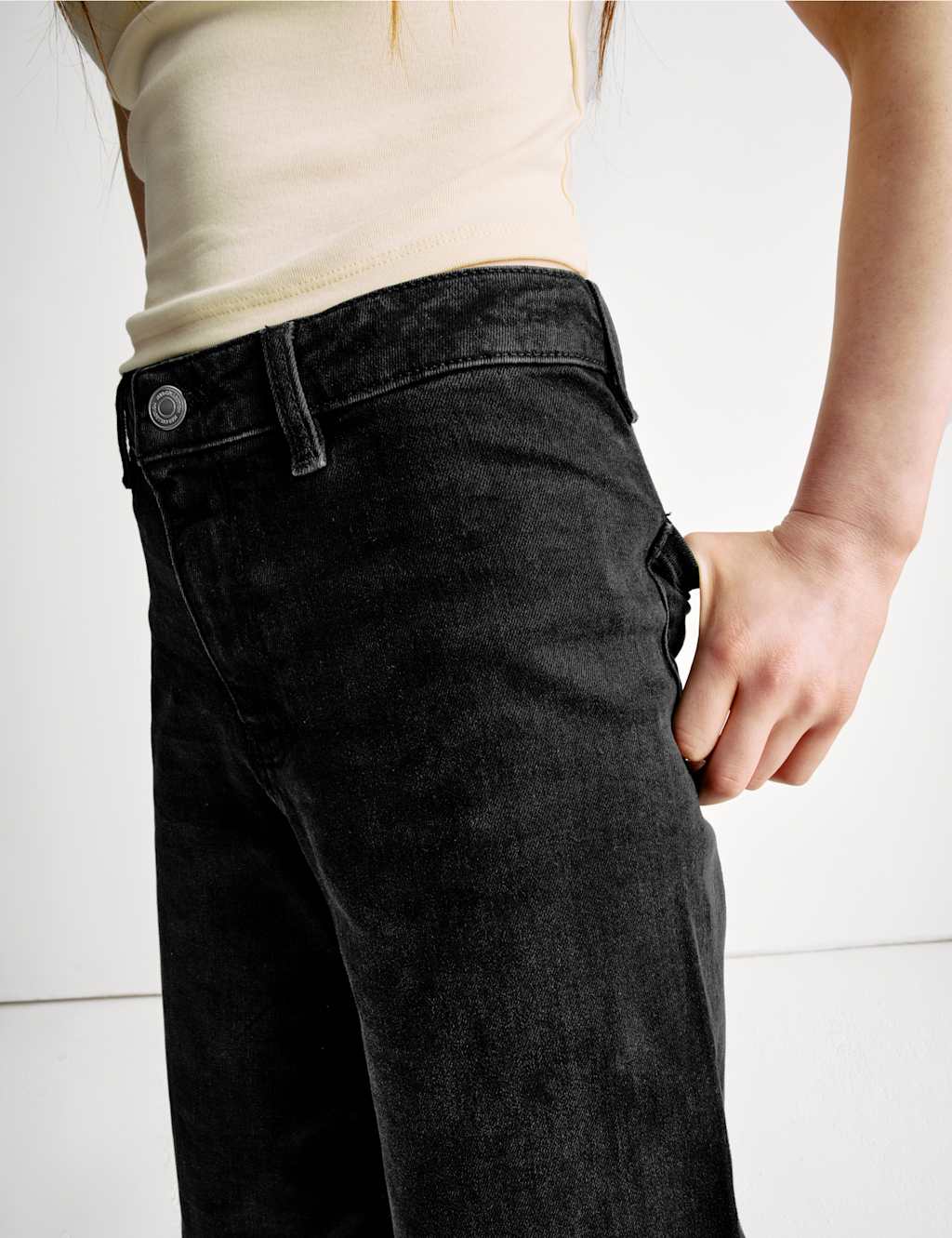 Wide Leg Cotton Rich Cropped Jeans (6-16 Yrs) 8 of 10