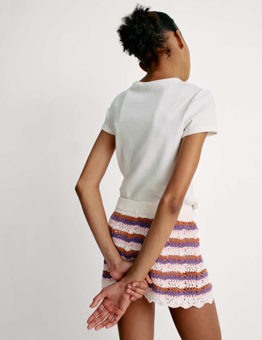 Cotton Blend Knitted Striped Shorts (6-16 Yrs) 4 of 7
