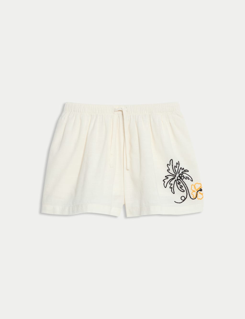 Pure Cotton Tropical Embroidered Shorts (6-16 yrs) 2 of 2