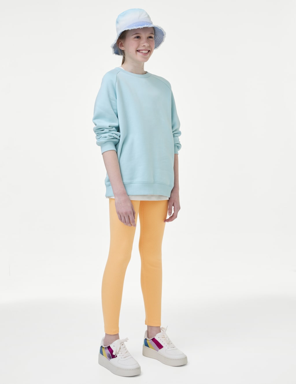 Cotton Rich Ribbed Leggings (6-16 Yrs) 1 of 5