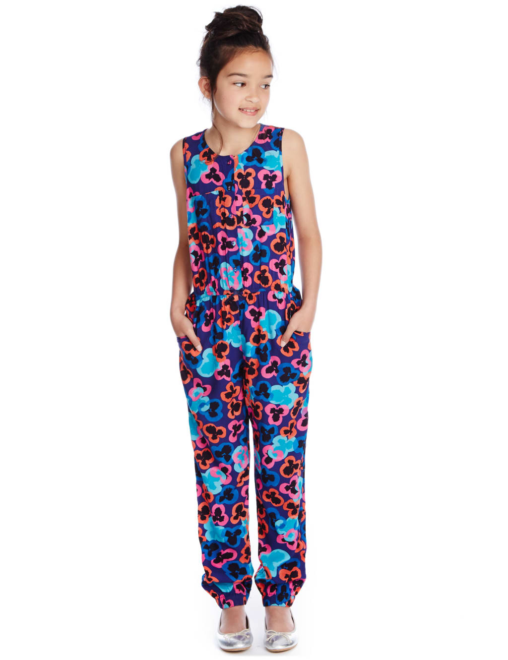 Floral Jumpsuit 5 14 Years M S