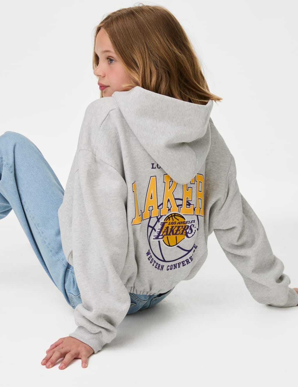 NBA LA Lakers Cropped Hoodie 6 16 Yrs M S Collection M S