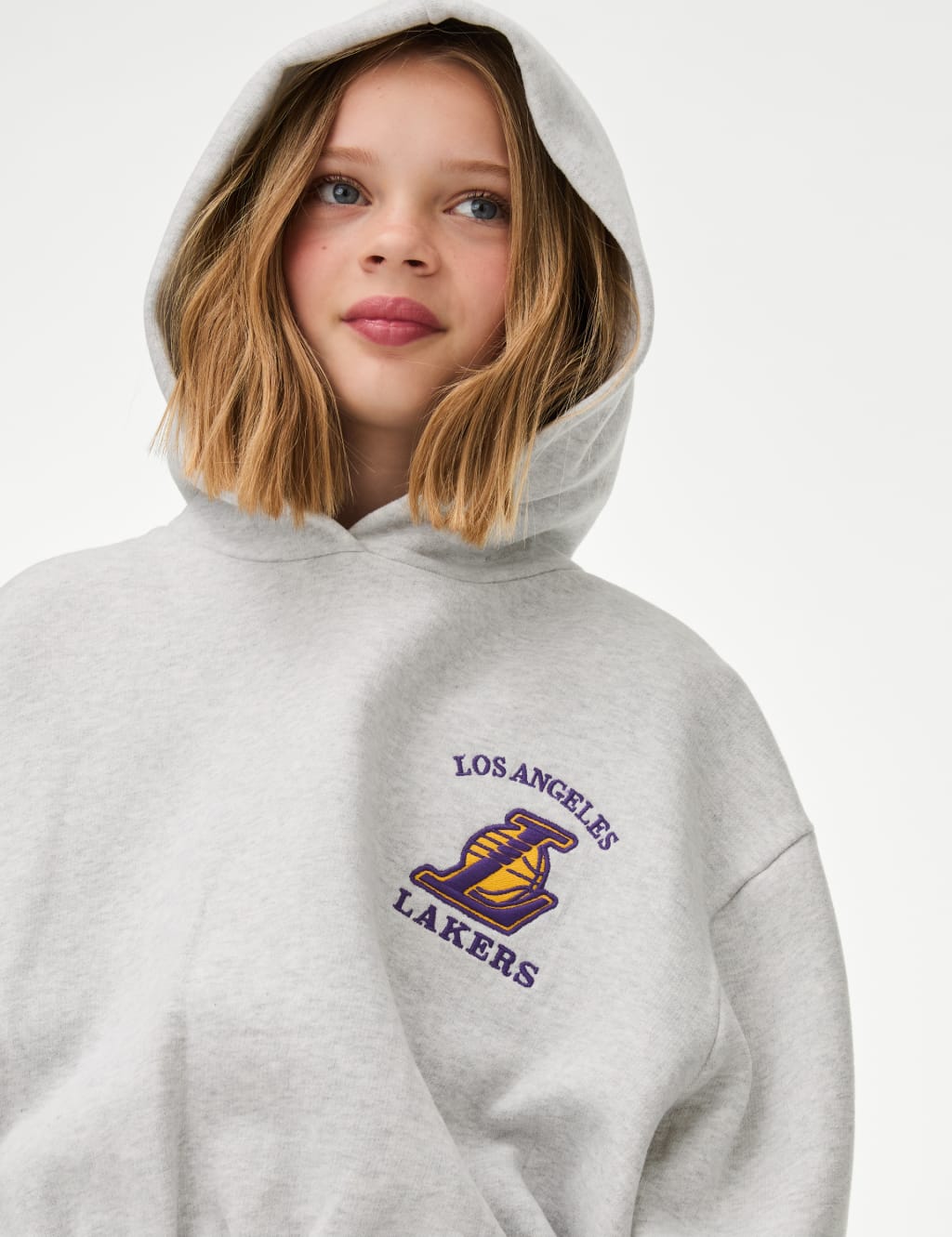 NBA LA Lakers Cropped Hoodie 6 16 Yrs M S Collection M S