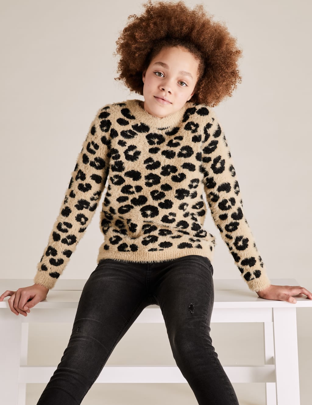 Leopard knitted jumper store