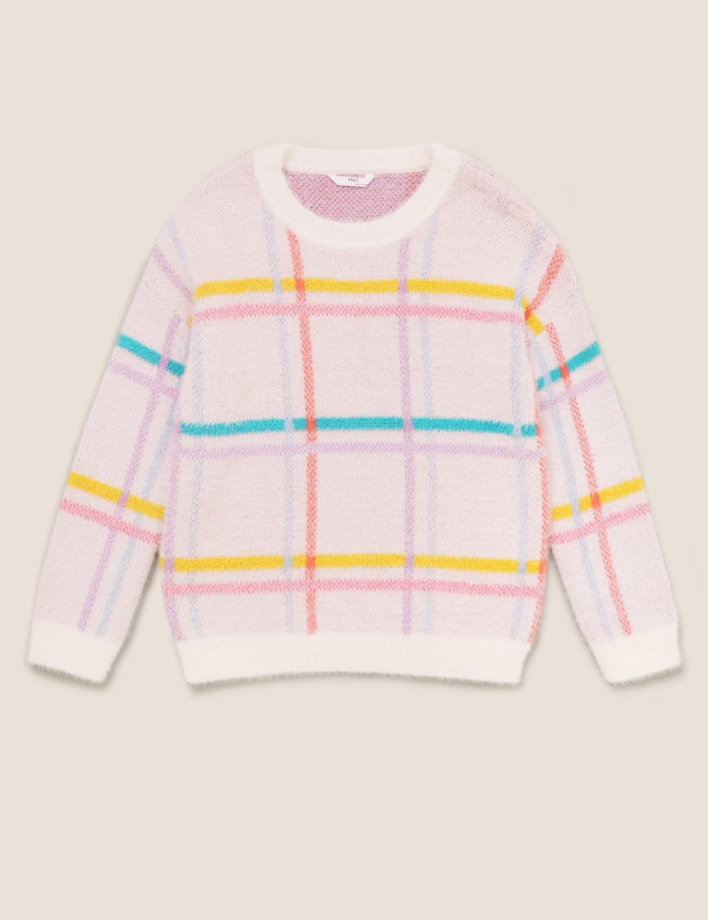 Check Knitted Jumper (6-16 Yrs) 2 of 4